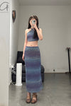 SWAYING/KNIT Gradient Strapless Halter Top SW23SS1T37 Gradient Blue PS61